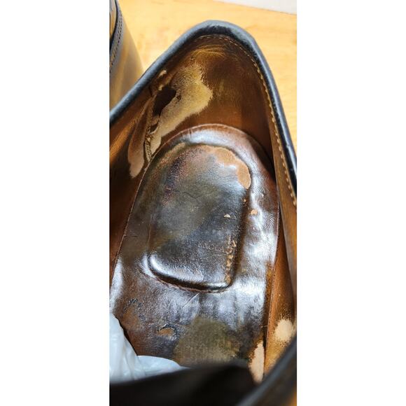 Alden 971 Oxfords Size 12 Black Leather Cap Toe Made USA Needs Refurbished main image 16